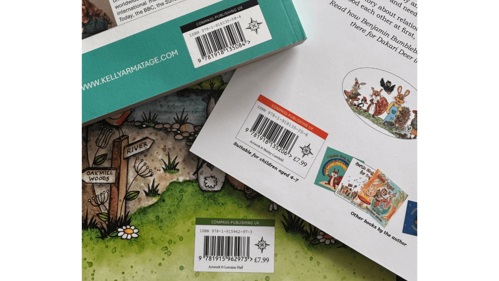 A pile of books showing their ISBNs